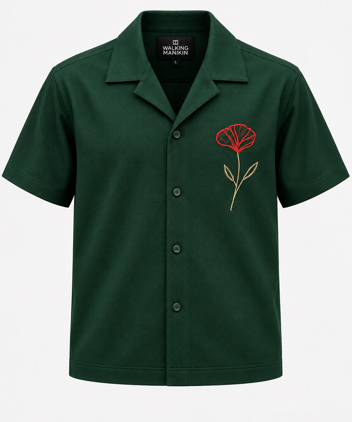 KAKAWA GREEN SHORT-SLEEVES SHIRT